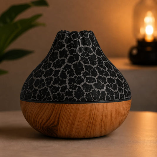 Volcano Flame Aroma Diffuser – Black